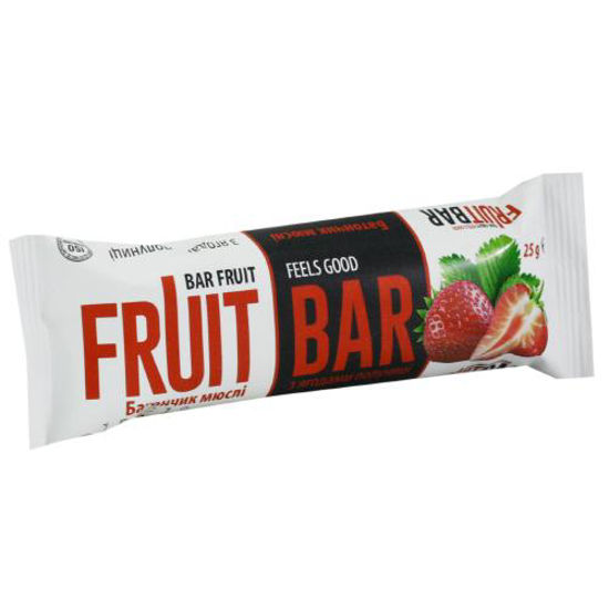 Батончик-мюсли Fruit Bar (Фрут Бар) з ягодами полуниці 25 г №12
